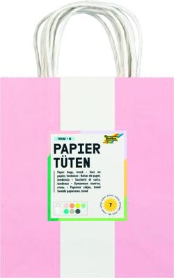 Tas handvat folia kraftpapier 110gr 18x21x8cm 7kl | 5 stuks