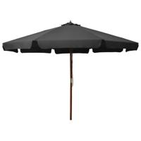 Parasol met houten paal 330 cm antraciet - thumbnail
