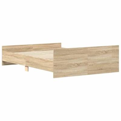 Bedframe met hoofd- en voeteneinde sonoma eikenkleur 140x190 cm