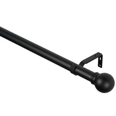 Gordijnroedeset 110-200cm Madrid - zwart metaal - Ø28mm (1208987)