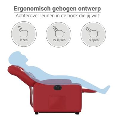 Sta-op-stoel elektrisch kunstleer rood Sta-op-stoel elektrisch kunstleer rood