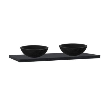 Wastafel Sanilux Trend Dynasty 120 Inclusief 2 Waskommen Natuursteen 120x47x3 cm Sanilux
