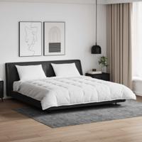 VidaXL Dekbed set met kussen 3 pcs wit donsveertjes - thumbnail