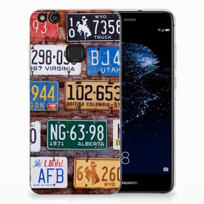 Huawei P10 Lite | Siliconen hoesje | met foto Kentekenplaten