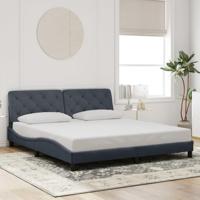 Bedframe zonder matras 200x200 cm fluweel donkergrijs - thumbnail