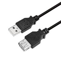 LogiLink CU0011B USB-kabel 3 m USB 2.0 USB A Zwart - thumbnail
