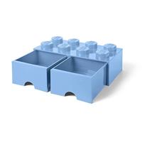 Room Copenhagen LEGO Brick Drawer 8 Licht blauw opbergdoos - thumbnail