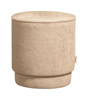 vtwonen Poef 'Pearl' Chenille, 40cm, kleur Naturel
