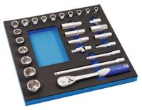 Promat/Tecwerk Gereedschapsmodule | 27-delig 2/3-module | dopsleutel - 4000871248 - thumbnail