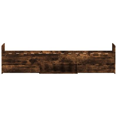 Bedframe met hoofd- en voeteneinde gerookt eiken 90x200 cm - thumbnail