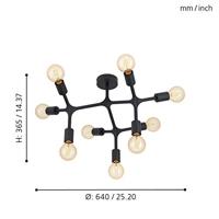 Eglo Slaapkamer plafondlampBocadella 1 spider - 98318 - thumbnail