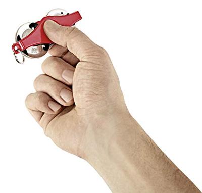 Meinl KRT-R Key Ring Tambourine sleutelhanger rood - thumbnail
