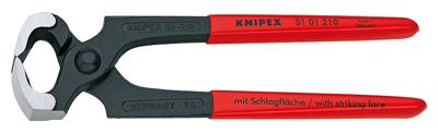 Knipex 51 01 210 Nijptang met hamerkop 210mm Knipex 51 01 210 Nijptang met hamerkop 210mm