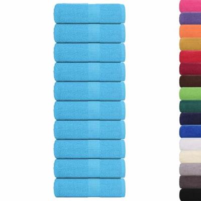 VidaXL Washandjes 10 stuks frogn turquoise 30x30 cm 100% katoen