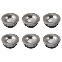 LED Veranda Spot Verlichting 6 Pack - Inbouw Rond 3W - Natuurlijk Wit 4200K - Mat Chroom Aluminium - Ø48.5mm - thumbnail