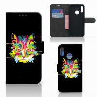 Honor 10 Lite Leuk Hoesje Cat Color - thumbnail