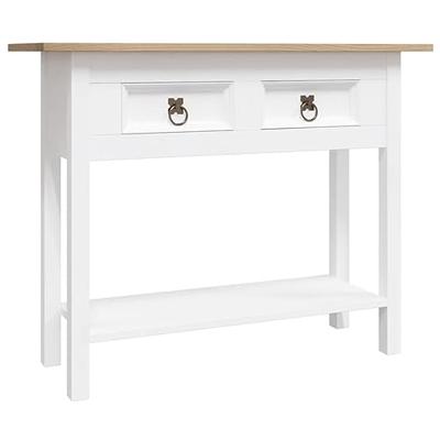Wandtafel Mexicaans grenenhout Corona-stijl 90x34,5x73 cm wit
