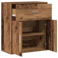 Dressoir met lade Oud hout 60 x 31 x 70 cm Bewerkt hout - thumbnail