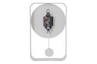 Karlsson wandklok Pendulum Charm met slinger 32,5 cm staal wit - thumbnail