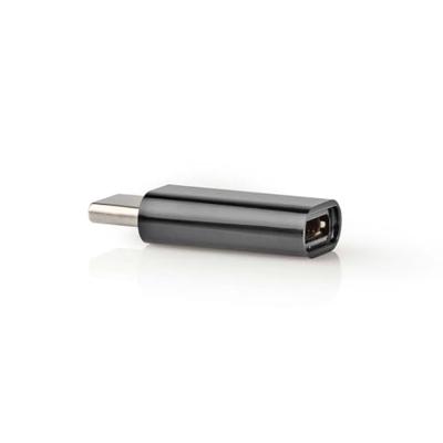 USB-Adapter | USB 2.0 | USB-C Male | USB Micro-B Female | 480 Mbps | Vernikkeld | Zwart