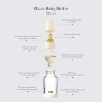BIBS Glas Latex Slow Flow Babyfles 0+ Maanden Sage - thumbnail