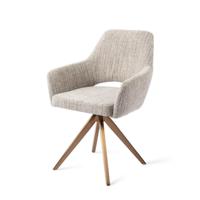 Jesper Home Yanai eetkamerstoel Caramel Grid turn rose - thumbnail