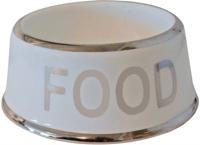 Hondeneetbak wit/zilver Food 18 cm Eet-en-drinkbakken-hond Gebr. de Boon - Gebr de boon - thumbnail