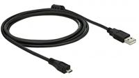 Delock 82335 USB-kabel USB 2.0 USB-A stekker, USB-micro-B stekker 2.00 m Zwart - thumbnail