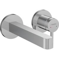 Wastafelmengkraan Inbouw Finoris HansGrohe 2-gats 168 MM Voorsprong Met Afvoerplug Chroom - thumbnail