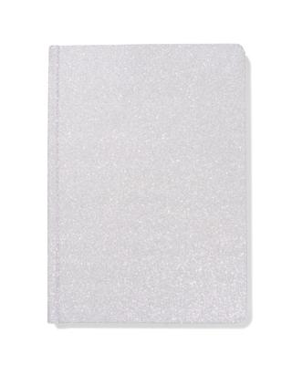 HEMA Notitieboek A5 gelinieerd glitters (zilver)