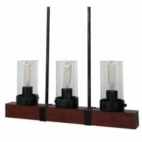 Plafondlamp DKD Home Decor Kristal Zwart Bruin Aluminium (50 x 8 x 21 cm) - thumbnail