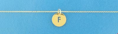 TFT Collier Geelgoud Letter F 0,8 mm x 40-44 cm