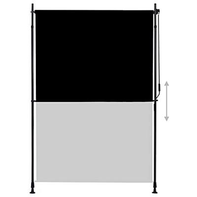 VidaXL Rolgordijn voor buiten 150x270 cm antraciet VidaXL Rolgordijn voor buiten 150x270 cm antraciet