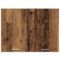 Hangkast 80x31x60 cm bewerkt hout oud houtkleurig - thumbnail