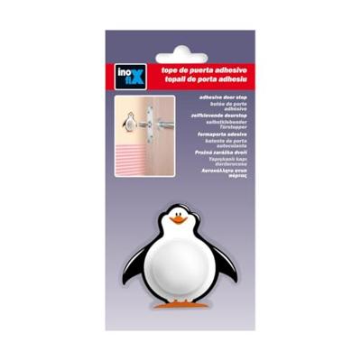 Deurstopper Inofix Deuren Pinguïn Sticker Wit/Zwart PVC