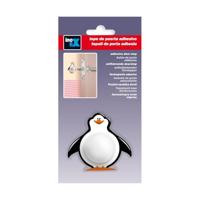 Deurstopper Inofix Deuren Pinguïn Sticker Wit/Zwart PVC - thumbnail