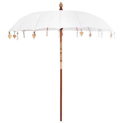 Parasol Crme x 250 cm Katoen en massief hout