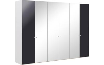 Goossens Kledingkast Easy Storage Ddk, Kledingkast 304 cm breed, 220 cm hoog, 2x draaideur en 4x spiegel draaideur midden Goossens Kledingkast Easy Storage Ddk, Kledingkast 304 cm breed, 220 cm hoog, 2x draaideur en 4x spiegel draaideur midden