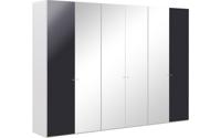 Goossens Kledingkast Easy Storage Ddk, Kledingkast 304 cm breed, 220 cm hoog, 2x draaideur en 4x spiegel draaideur midden - thumbnail