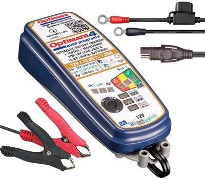 TecMATE Acculader "optimate 4 quad programma". optimate 4 charger quad program