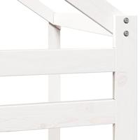 Kinderbedhuisje 198x87x113 cm massief grenenhout wit - thumbnail