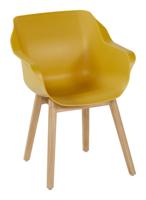 Hartman Tuinstoel 'Sophie Teak' met armleuning, kleur Geel - thumbnail
