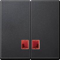 Merten MEG3456-0414 Wisselschakelaar Afdekking System M Antraciet 1 stuk(s) - thumbnail