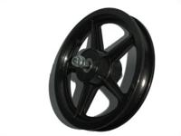 Hulzebos Voorwiel 12 kunststof zwart - thumbnail