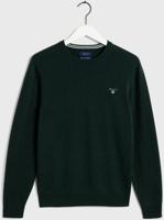 GANT Heren Trui Donkergroen Lamswol Crew Neck Regular Fit - thumbnail