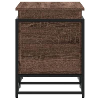 Opbergbox met deksel 100x40x51,5 cm bewerkt hout bruin eiken