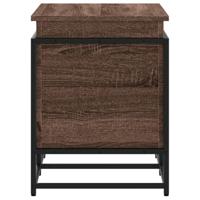 Opbergbox met deksel 100x40x51,5 cm bewerkt hout bruin eiken - thumbnail