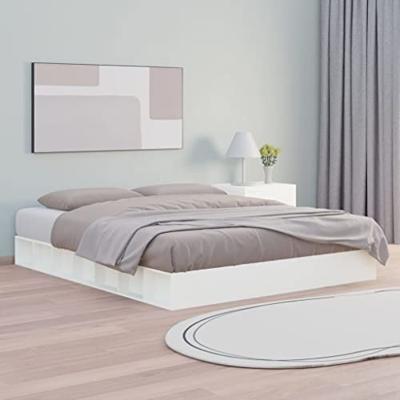 Bedframe massief hout wit 140x200 cm
