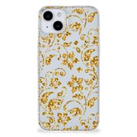 iPhone 15 | TPU Case | Gouden Bloemen - thumbnail