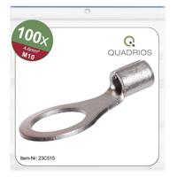 Quadrios 23C515 Ringkabelschoen Dwarsdoorsnede (max.): 6 mm² Schachtdiameter: 10.5 mm Ongeïsoleerd 100 stuk(s) - thumbnail